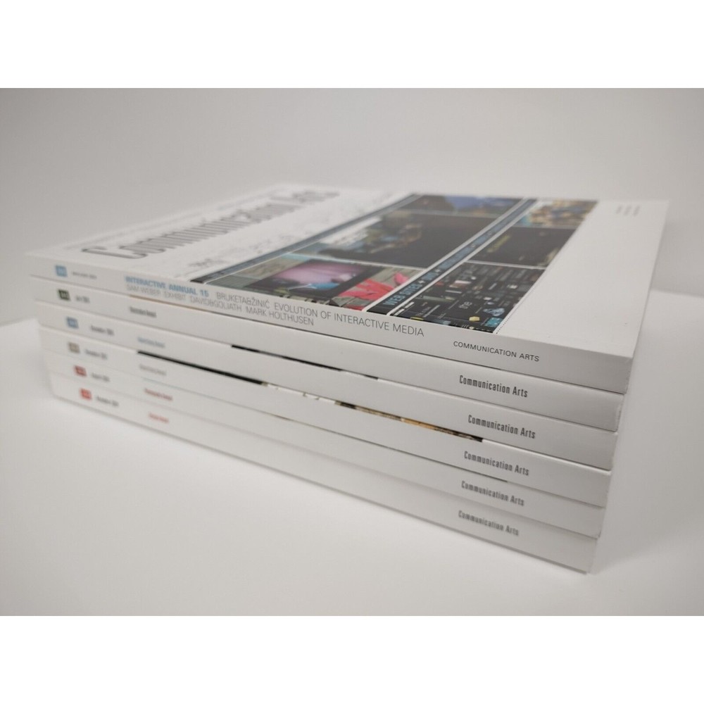 Lot of 6 COMMUNICATION ARTS ANNUAL +50th Anniversary Edition Magazines 2006-2009